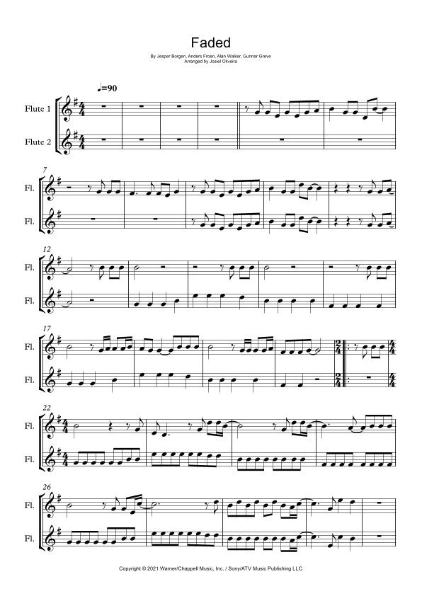 Faded (arr. Josiel Oliveira)