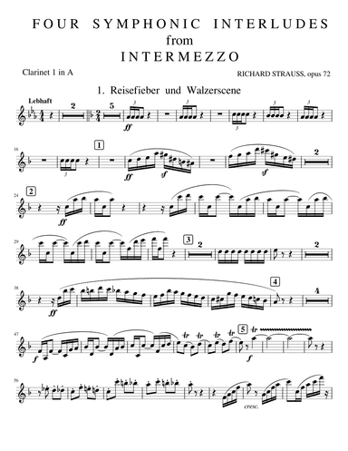 INTERMEZZO - Four Symphonic Interludes from Intermezzo, opus 72 (arr. D. Musheff)