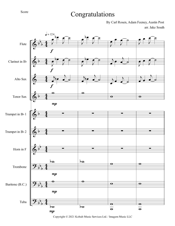 Congratulations (arr. Jake South)