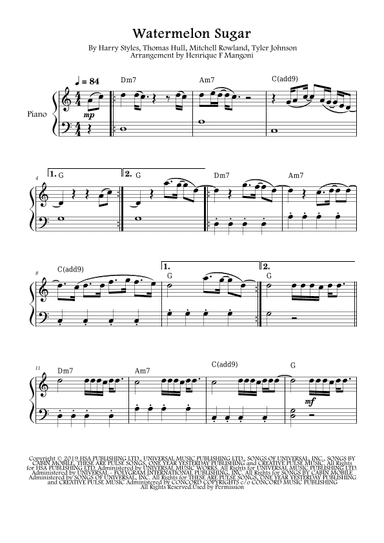 Watermelon Sugar (arr. Henrique F Mangoni)