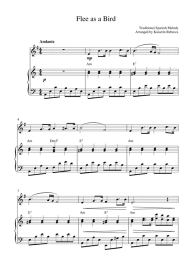 Flee as a bird (arr. Kaiserin Rebecca)