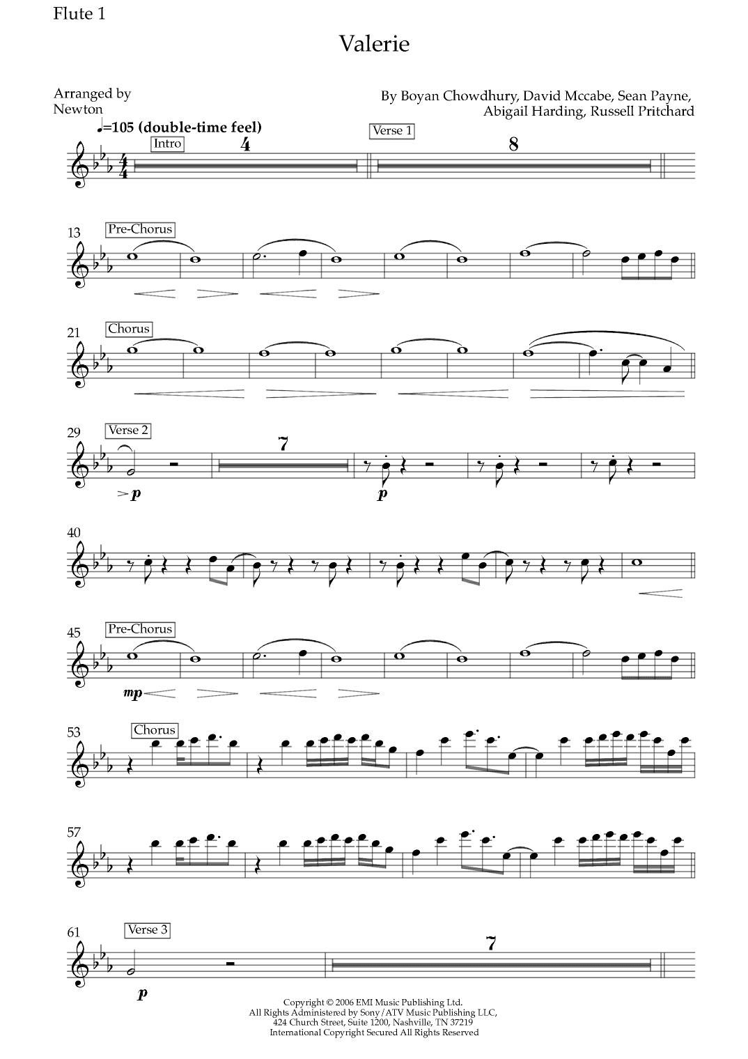 Valerie (arr. Michael Newton)