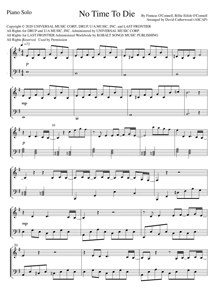 No Time To Die (arr. David Catherwood)