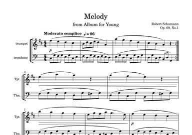 Melody from Album for Young (arr. Kin Leung)
