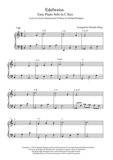 Edelweiss (arr. Miranda Wong)