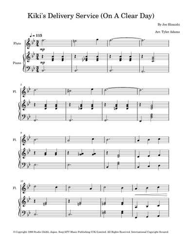 Kiki's Delivery Service (on A Clear Day) (arr. Tyler Adams)