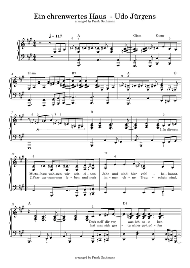 Ein Ehrenwertes Haus (arr. Frank Gathmann)