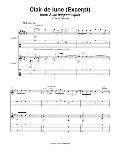 Clair de lune (Excerpt) (arr. Mark Phillips)