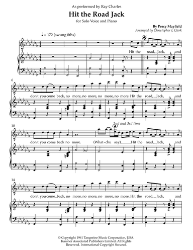 Hit The Road Jack (arr. Christopher L Clark)