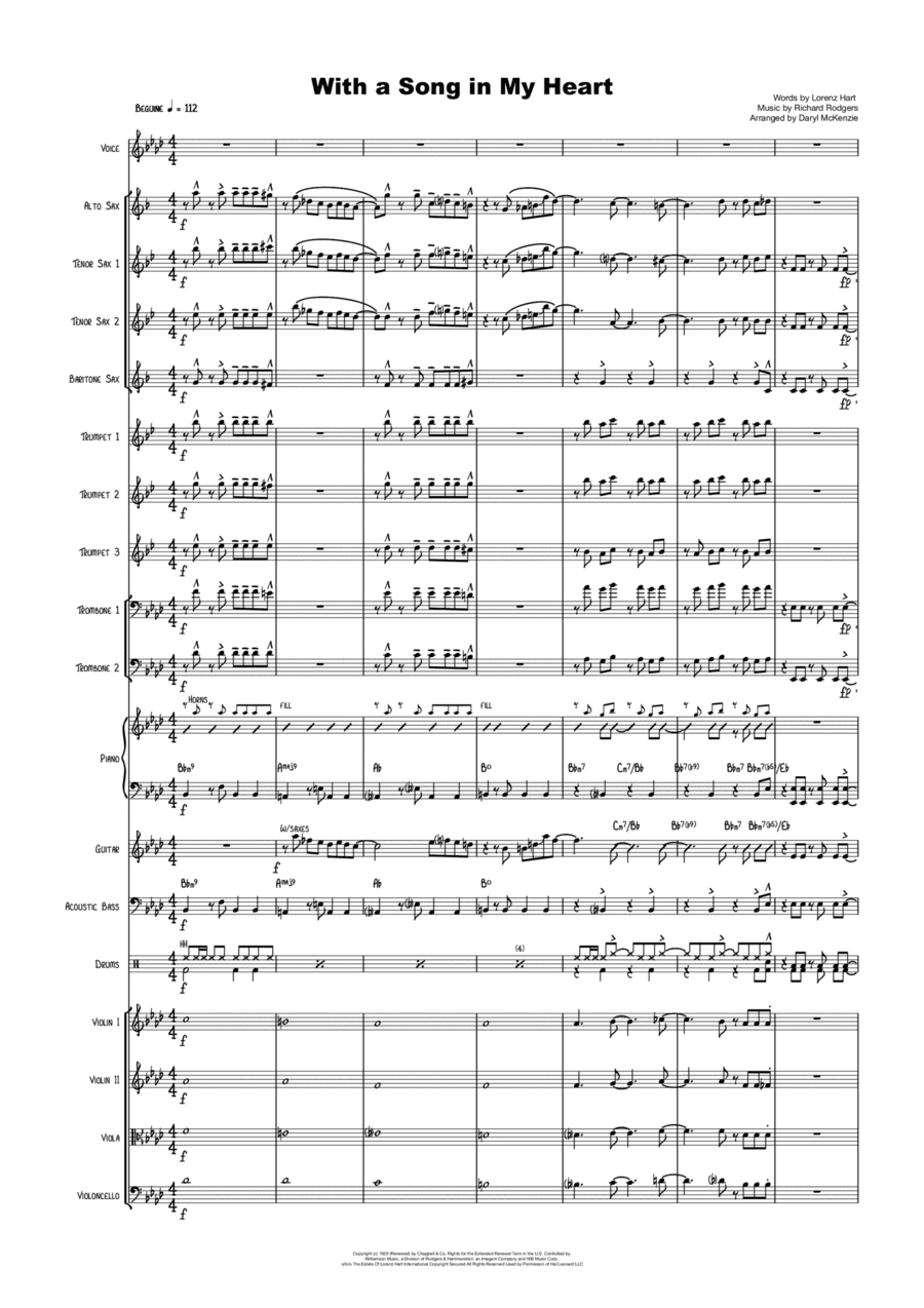With A Song In My Heart (arr. Daryl McKenzie)