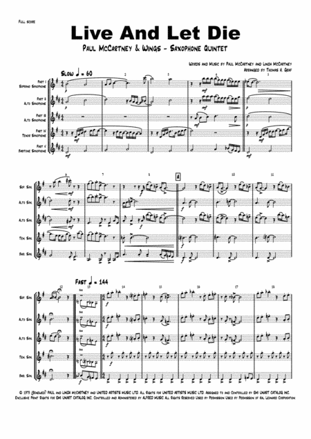 Live And Let Die (arr. Thomas H. Graf)