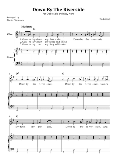 Down By The Riverside (For Oboe and Easy Piano) (arr. Daniel Nakamura)