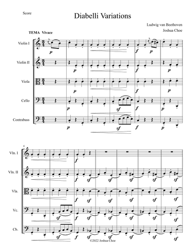 Diabelli Variations (arr. Joshua Choe)