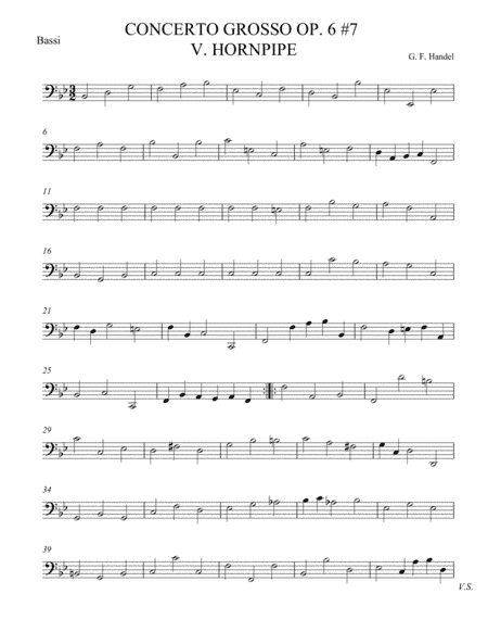Concerto Grosso Op. 6 #7 Movement V (arr. theupperstaff.com)