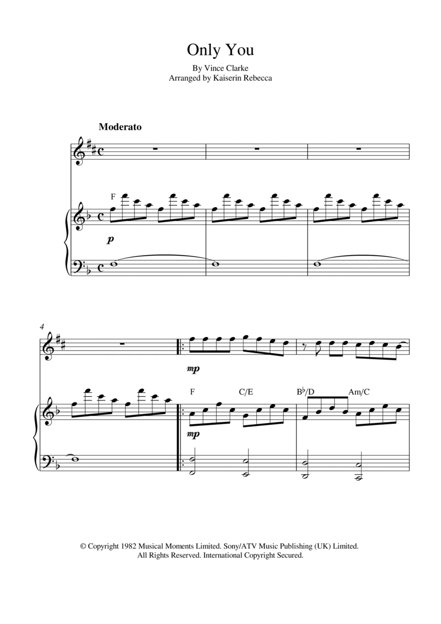 Only You (arr. Kaiserin Rebecca)