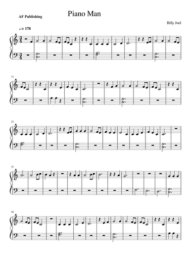 Piano Man (arr. AF PUBLISHING)