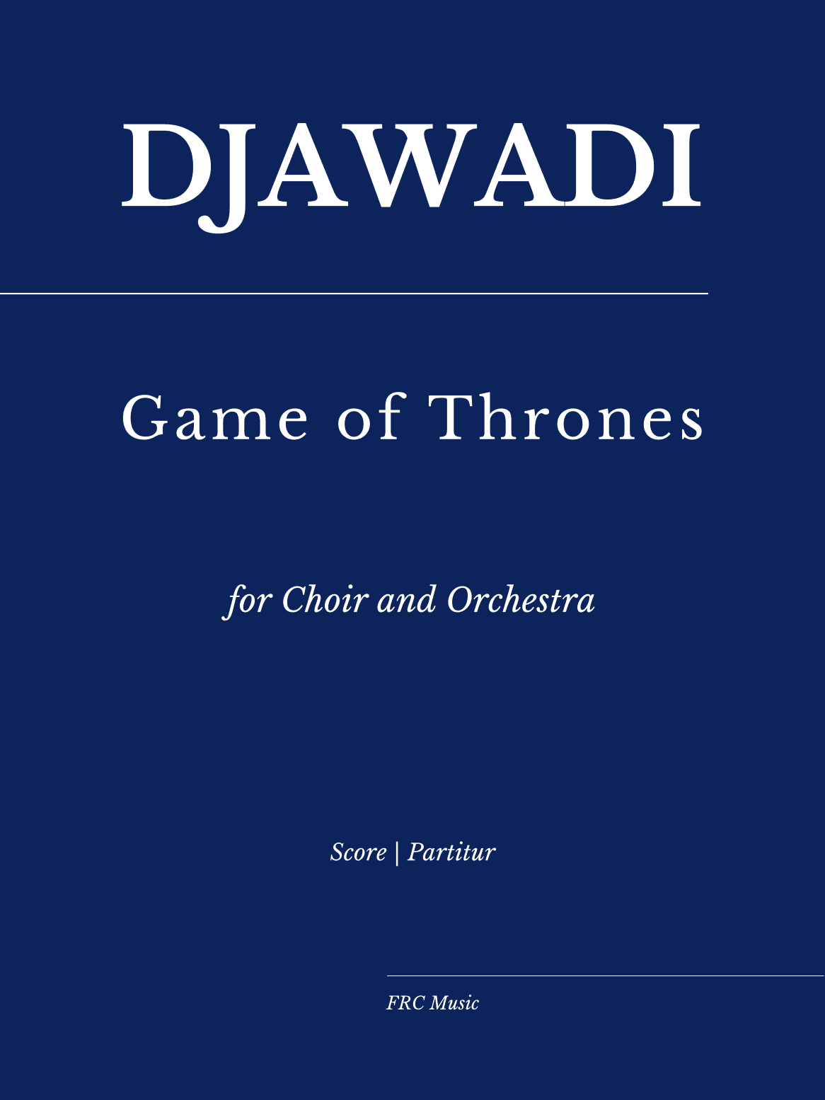 Game Of Thrones (arr. Flavio Regis Cunha)