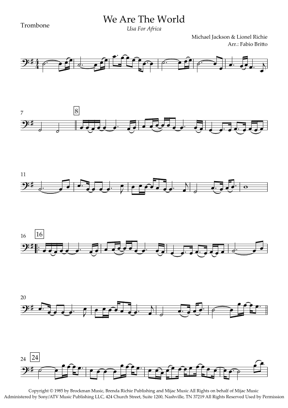 We Are The World (arr. Fabio Britto)