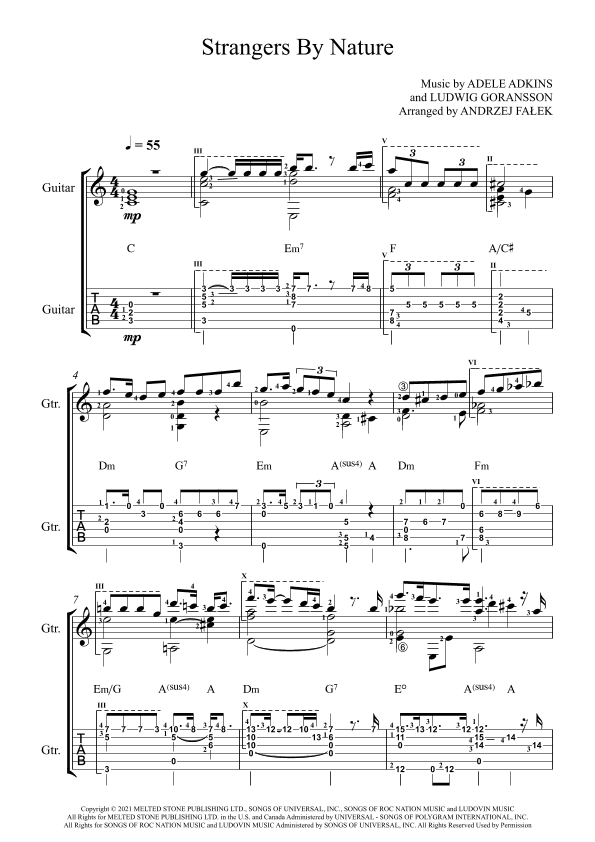 Strangers By Nature (arr. Andrzej Falek)