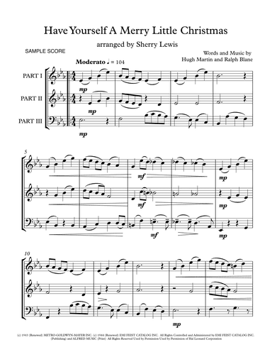 Have Yourself A Merry Little Christmas  from MEET ME IN ST. LOUIS (arr. Sherry Lewis Publishing)
