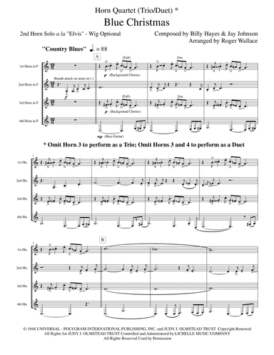 Blue Christmas (arr. Roger Wallace)