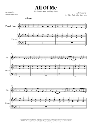 All Of Me (arr. Daniel Nakamura)