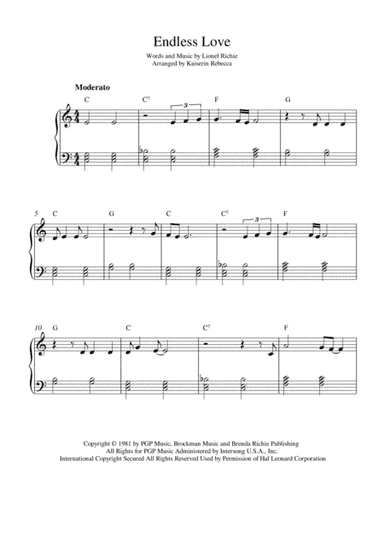 Endless Love (arr. Kaiserin Rebecca)