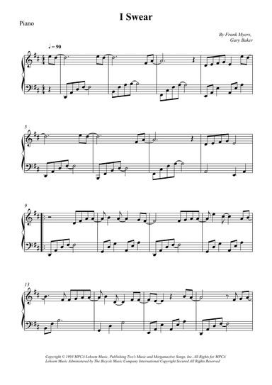 I Swear (arr. Wesley S. SIlva)