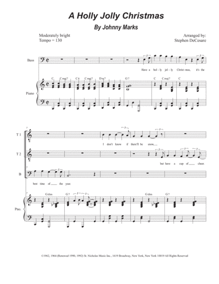 A Holly Jolly Christmas (arr. Stephen DeCesare)
