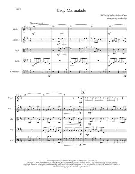 Lady Marmalade (arr. Jim Bicigo)