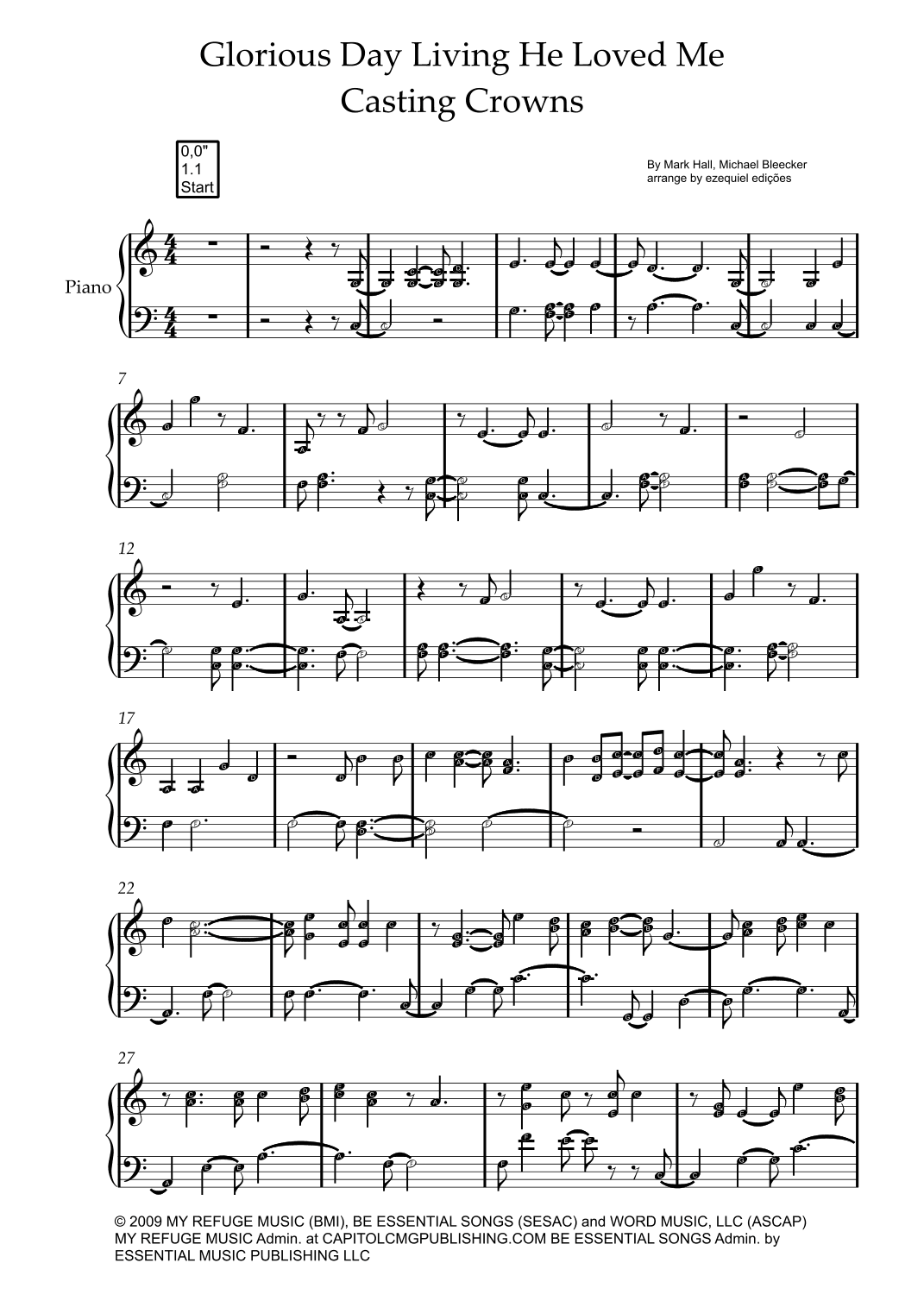 Glorious Day (living He Loved Me) (arr. by Ezequiel zeferino edição)