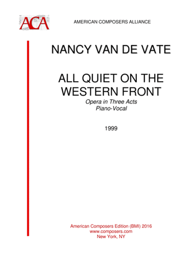 [Van de Vate] All Quiet on the Western Front (Piano Reduction)
