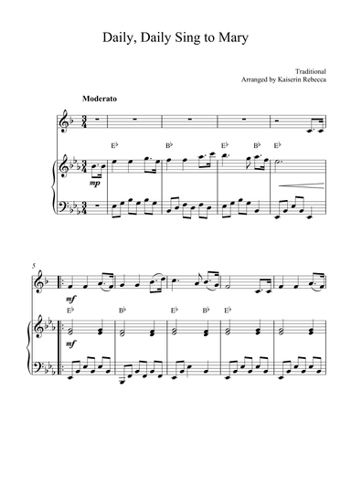 Daily, Daily Sing to Mary (arr. Kaiserin Rebecca)
