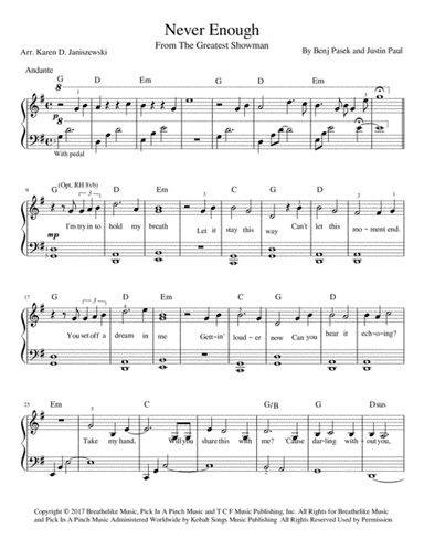 Never Enough (arr. Karen D. Janiszewski)