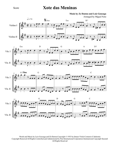 O Xote Das Meninas (arr. Miguel Neto)