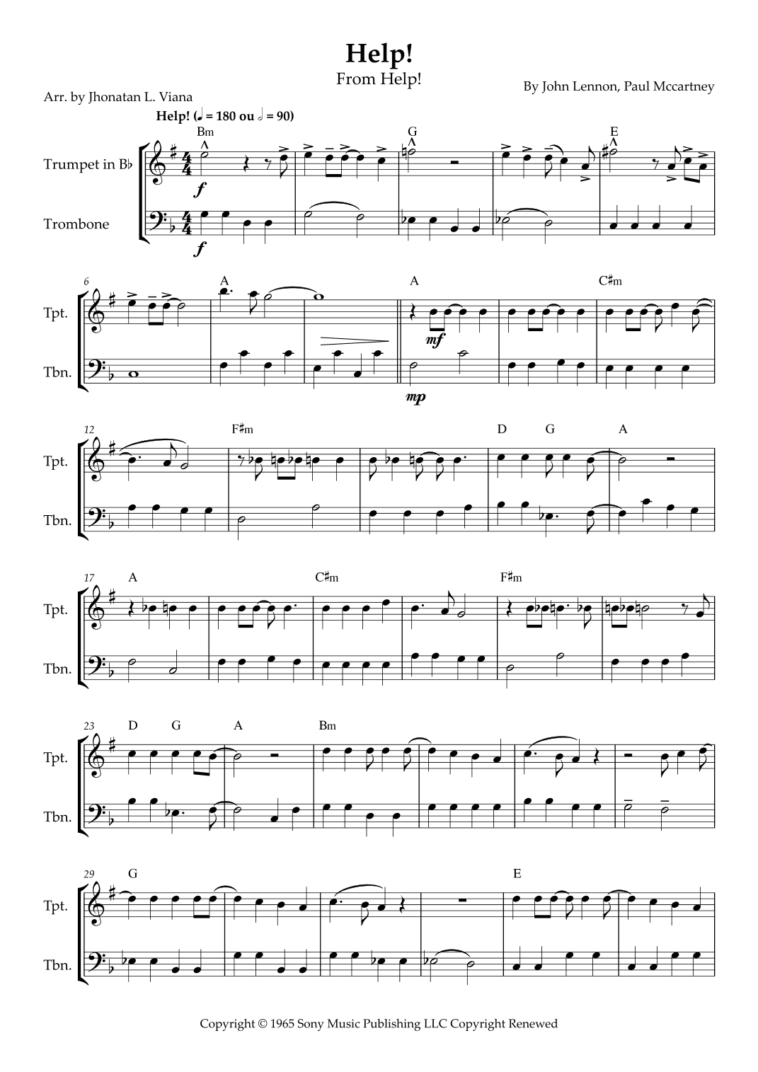 Help! (arr. Jhonatan Lucio Viana)