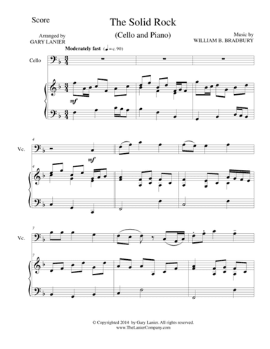 THE SOLID ROCK (Cello/Piano and Cello Part) (arr. Gary Lanier)