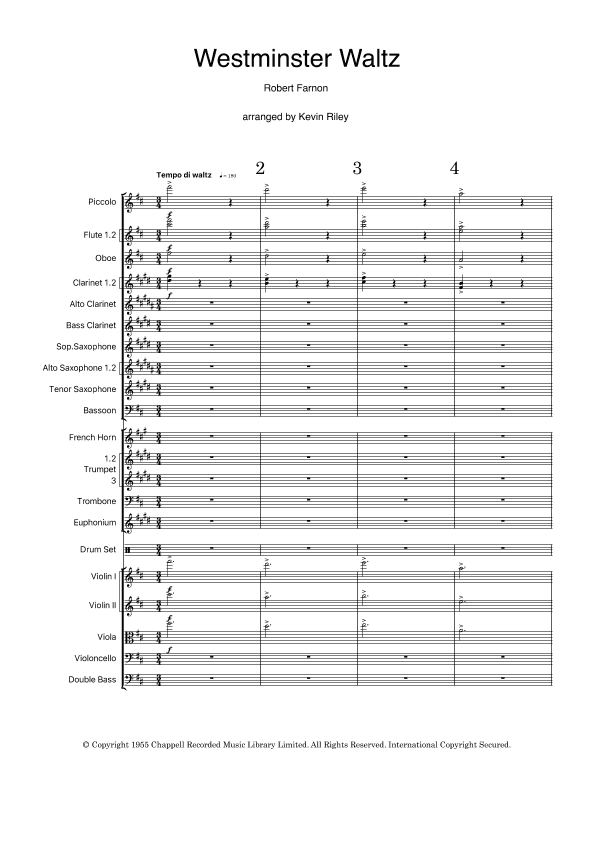 The Westminster Waltz (arr. Kevin Riley)