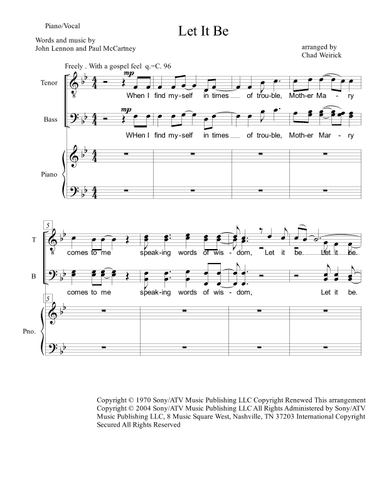 Let It Be (arr. Chad Weirick)
