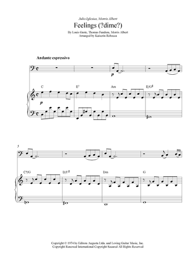 Feelings (?dime?) (arr. Kaiserin Rebecca)