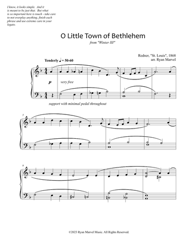 O Little Town of Bethlehem (arr. Ryan Marvel)
