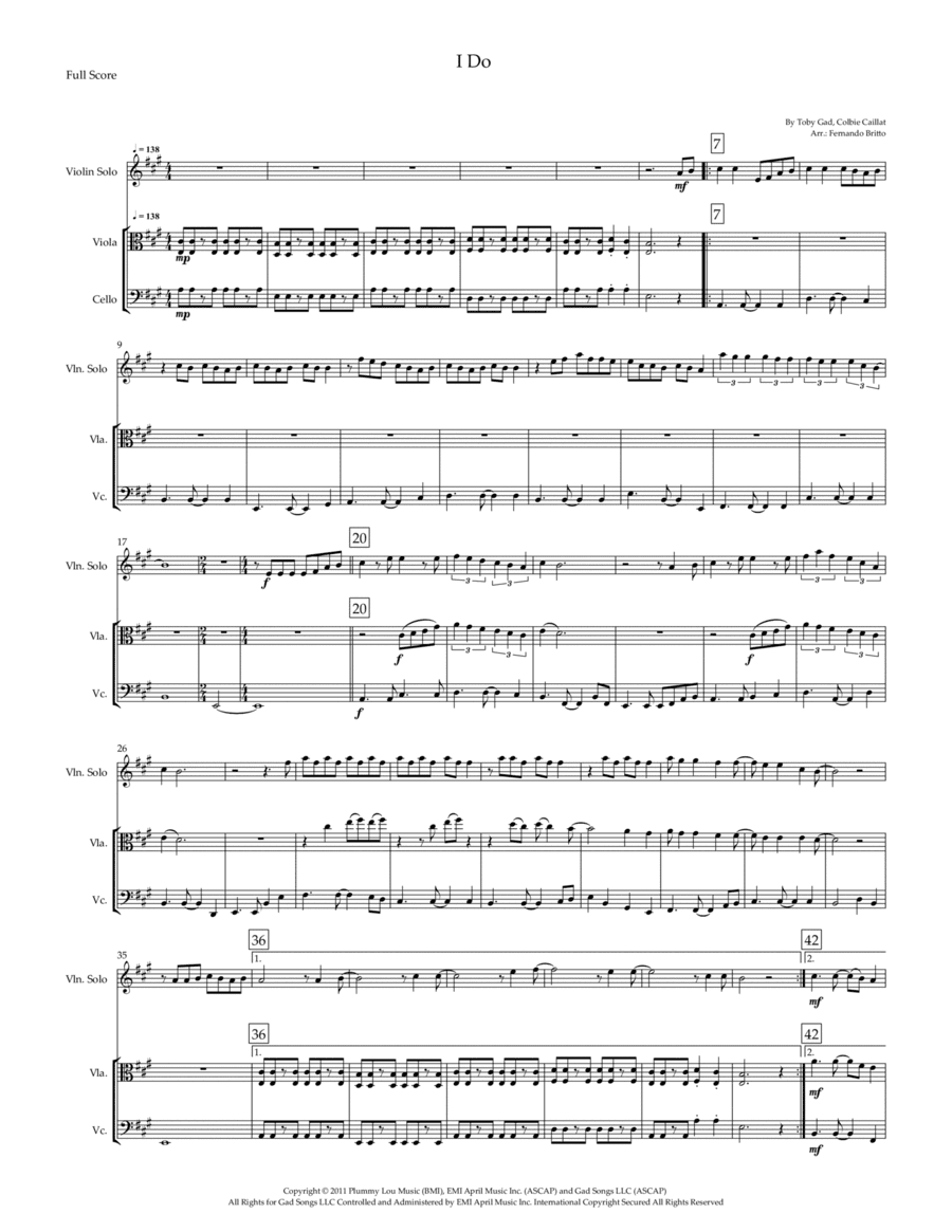 I Do (arr. Fernando Britto)