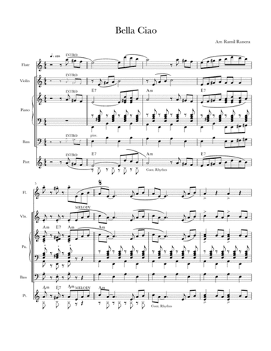 Bella Ciao " Goodbye Beautiful" (arr. Ramil Ranera)