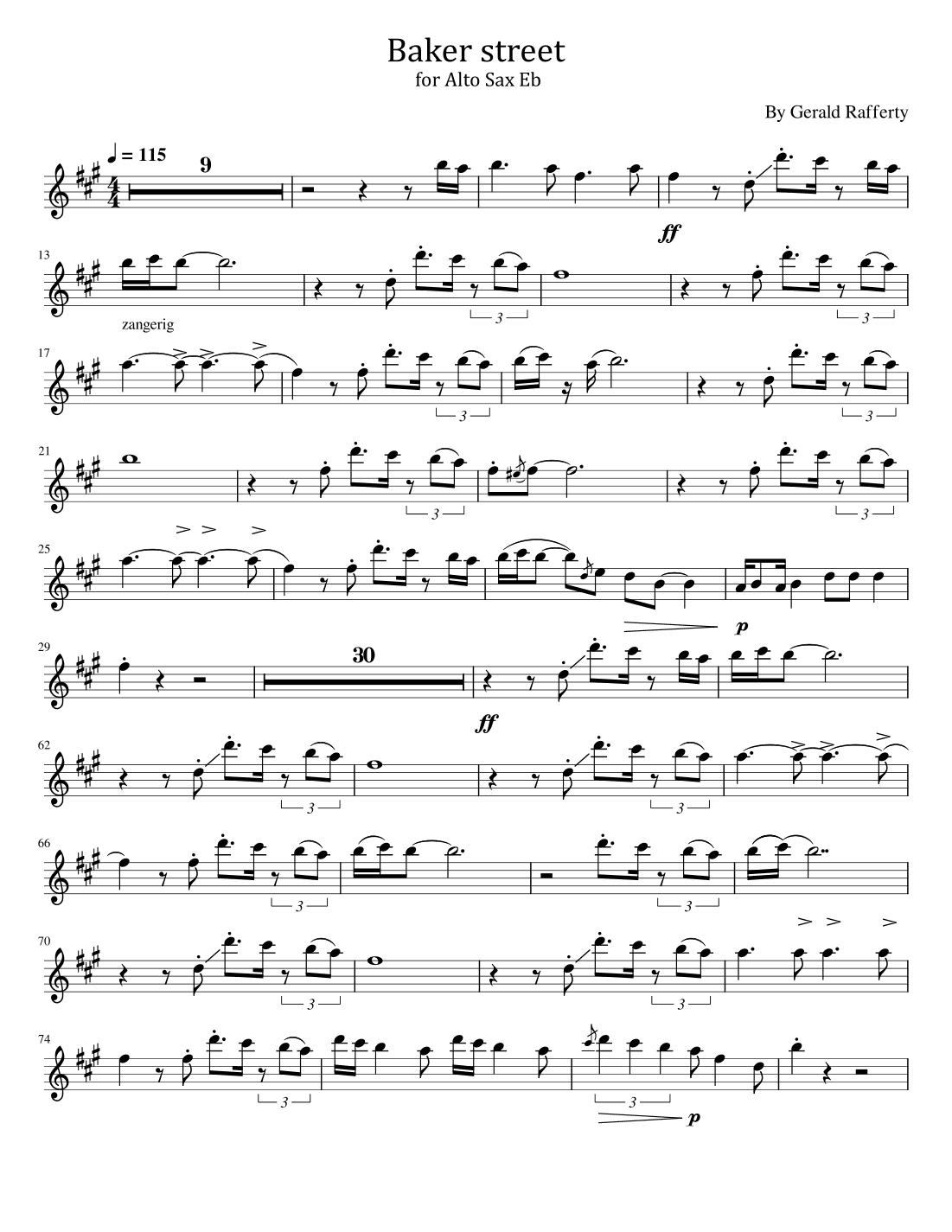 Baker Street (arr. poon)
