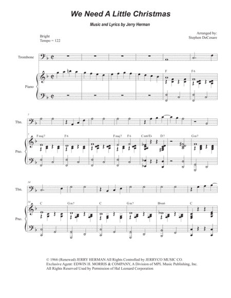 We Need A Little Christmas (arr. Stephen DeCesare)