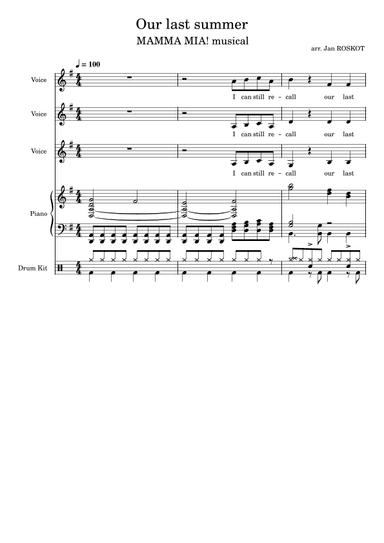 Our Last Summer (arr. Bee Clark)