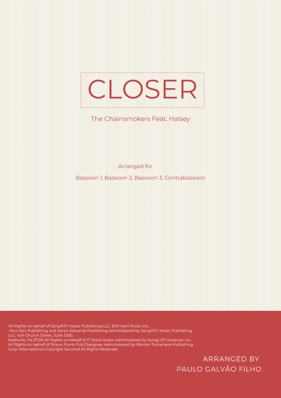 Closer (arr. Paulo Galvao Filho)