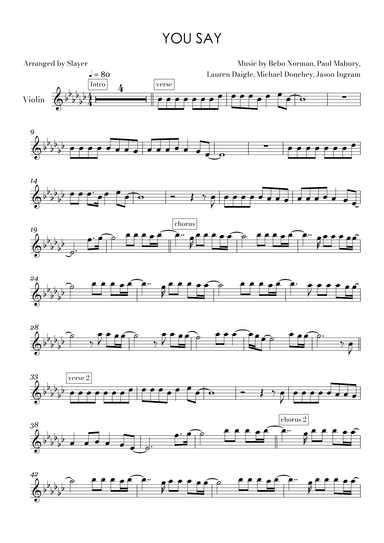 You Say (arr. Slayer)
