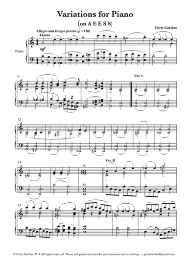 Variations for Piano