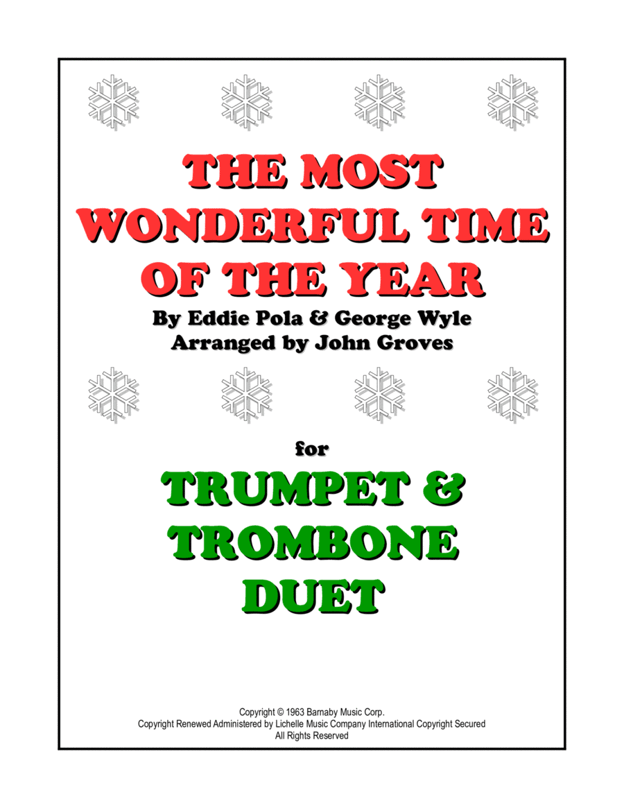 The Most Wonderful Time Of The Year (arr. John Groves)